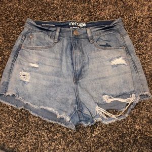 ripped jean shorts